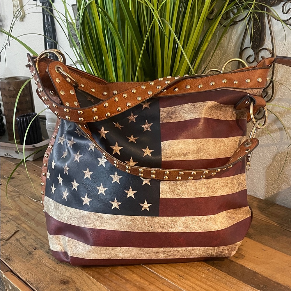American Flag Studded Women's Bag
